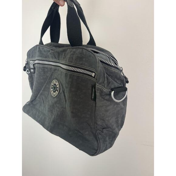 Kipling Bag Womens Large Gray Nylon Travel Tote Gym Duffle No Crossbody Strap - Picture 8 of 16